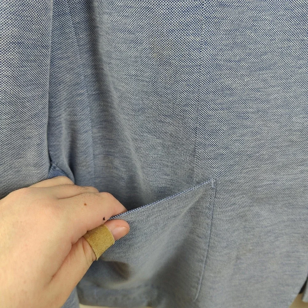 Michael Kors Blazer Mens 44R Blue Knit Two-Button Unstructured Jacket Sport Coat